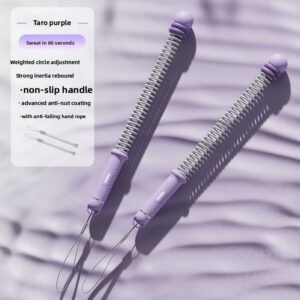 Purple Multifunctional Cordless Battle Rope with Adjustable Weight Rings for Home Gym Professional Strength Training Tool for Local Professionals Standard Fit