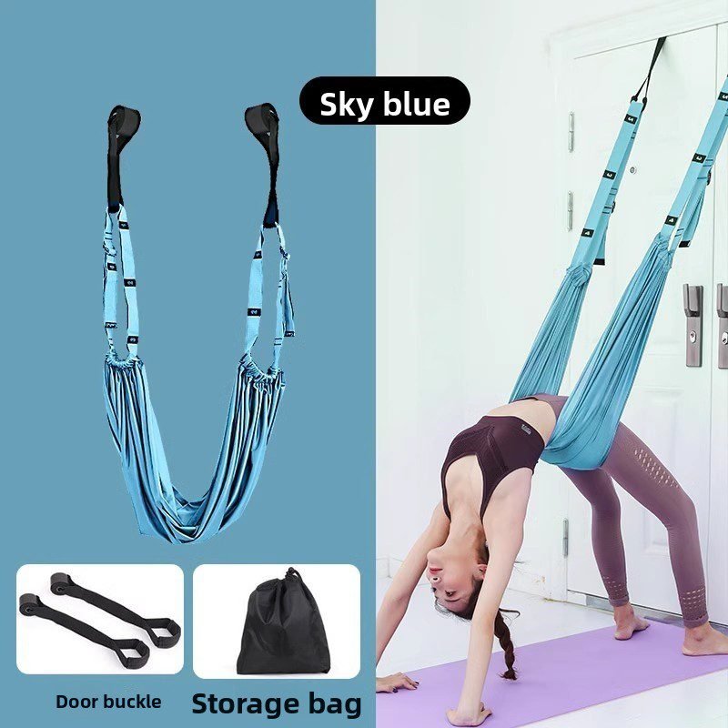 Blue Aerial Yoga Door Hanging Strap for Home Workouts Adjustable Stretch Band for Backbend Inversion and Flexibility Premium Standard Fit for Local Enthusiasts 1 Blue Aerial Yoga Door Hanging Strap for Home Workouts Adjustable Stretch Band for Backbend Inversion and Flexibility Premium Standard Fit for Local Enthusiasts