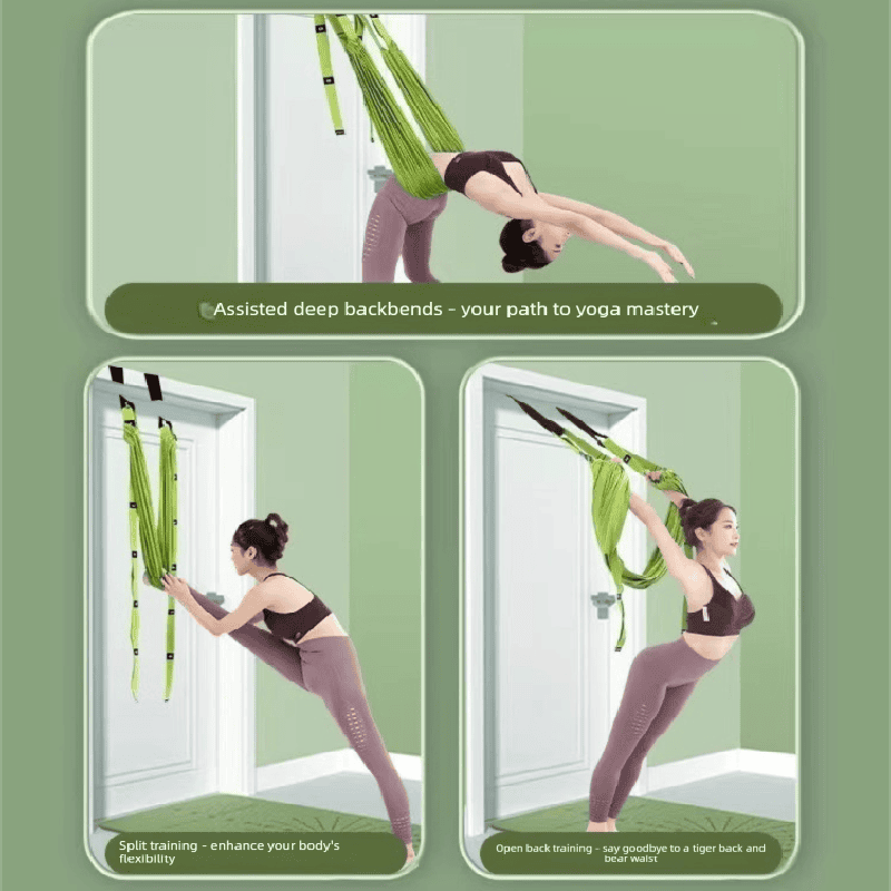 Blue Aerial Yoga Door Hanging Strap for Home Workouts Adjustable Stretch Band for Backbend Inversion and Flexibility Premium Standard Fit for Local Enthusiasts 3 Blue Aerial Yoga Door Hanging Strap for Home Workouts Adjustable Stretch Band for Backbend Inversion and Flexibility Premium Standard Fit for Local Enthusiasts - image 3