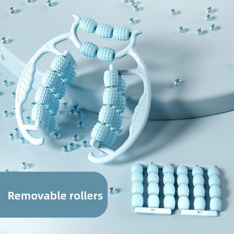 Blue 360-Degree Wrap Around Leg Roller Massager with 29 Acupressure Points for Muscle Recovery and Body Shaping Essential Tool for Local Home Workouts 1 Blue 360-Degree Wrap Around Leg Roller Massager with 29 Acupressure Points for Muscle Recovery and Body Shaping Essential Tool for Local Home Workouts