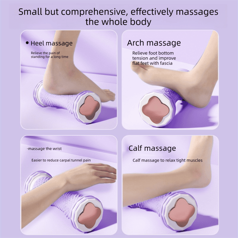 Pink Foot Massage Roller for Arch Support and Plantar Fasciitis Relief Durable Fascia Massage Tool with 500 Pressure Points for Local Home Office Wellness 2 Pink Foot Massage Roller for Arch Support and Plantar Fasciitis Relief Durable Fascia Massage Tool with 500 Pressure Points for Local Home Office Wellness - image 2