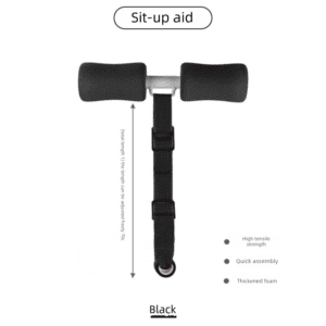 Portable Sit-Up Assistant Bar Door & Bed Anchor Core Trainer Adjustable Ab Workout Equipment Black
