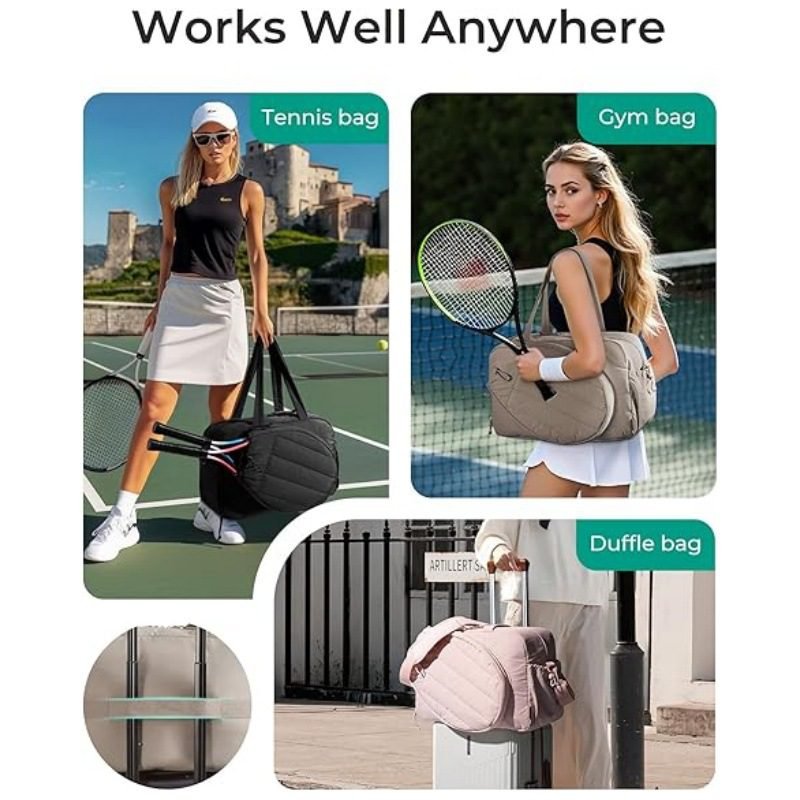 42L Pink Tennis & Pickleball Expandable Tote Bag wIth Shoe-Zone & Bottle Side Pocket - Waterproof Gym Bag for Racquets & Paddles 5 42L Pink Tennis & Pickleball Expandable Tote Bag wIth Shoe-Zone & Bottle Side Pocket – Waterproof Gym Bag for Racquets & Paddles - image 5
