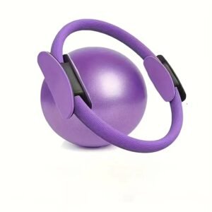Purple Professional Pilates Ring & Yoga Ball Set – Multipurpose Home Fitness Equipment for Whole-Body Core Training & Pelvic Floor Strengthening