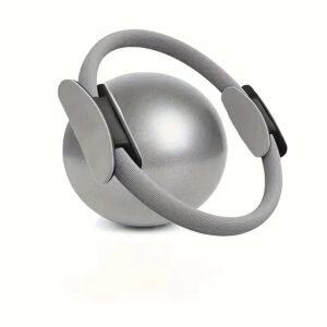 Grey Professional Pilates Ring & Yoga Ball Set – Multipurpose Home Fitness Equipment for Whole-Body Core Training & Pelvic Floor Strengthening