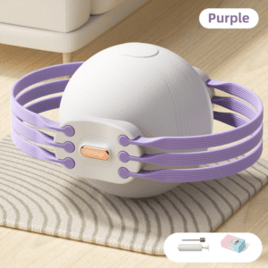 Purple 3-Level Resistance Pelvic Floor & Inner Thigh Trainer – Multi-Function Kegel Exercise Set with 25cm Yoga Ball & 3-Pair Resistance Rope