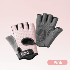 Pink Heavy-Duty Unisex Gym Training Gloves with Integrated Wrist Support – Breathable Anti-Callus and Anti-Slip Weightlifting & Pull-Up Guards (Size M)