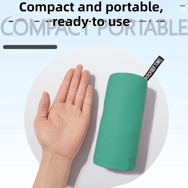 40×80CM and 76×152CM Ultra-Fine Microfiber Double-Sided Fleece Towel Set - Rapid Drying Travel & Fitness Essentials (Green) 2 40×80CM and 76×152CM Ultra-Fine Microfiber Double-Sided Fleece Towel Set – Rapid Drying Travel & Fitness Essentials (Green) - image 2