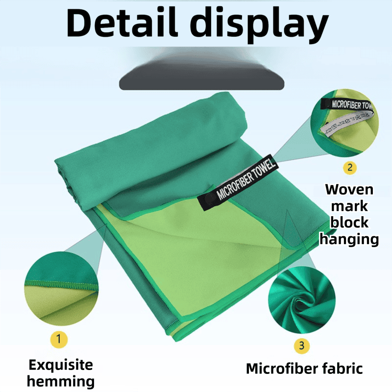 40×80CM and 76×152CM Ultra-Fine Microfiber Double-Sided Fleece Towel Set - Rapid Drying Travel & Fitness Essentials (Purple Grey) 3 40×80CM and 76×152CM Ultra-Fine Microfiber Double-Sided Fleece Towel Set – Rapid Drying Travel & Fitness Essentials (Purple Grey) - image 3