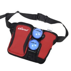 Red Professional Park Golf Waist Bag – Multi-Functional Accessory Organizer for Dual Ball Storage & Water Bottle Holder