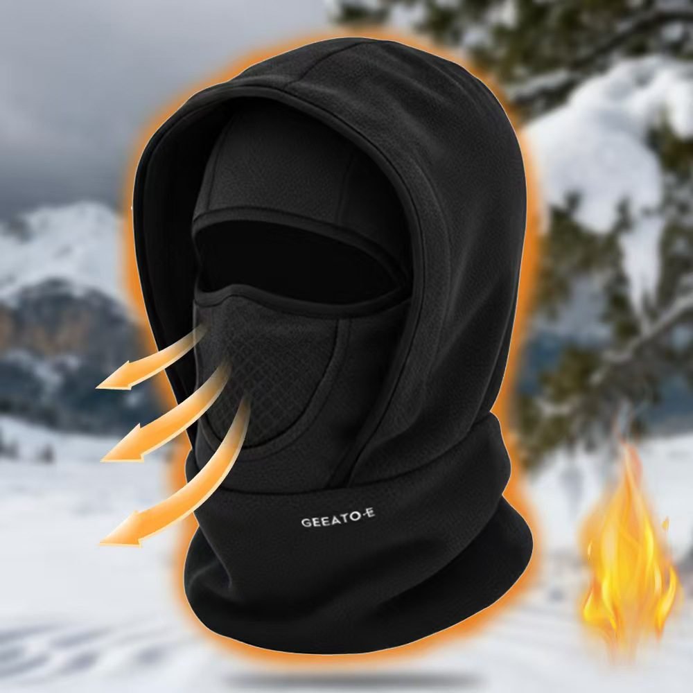 Windproof Thermal Rider Protection Set - 2 Pack Faux Rabbit Fur Knee Braces & Black Fleece Balaclava Hood Outdoor Sports Warmth Bundle 2 Windproof Thermal Rider Protection Set – 2 Pack Faux Rabbit Fur Knee Braces & Black Fleece Balaclava Hood Outdoor Sports Warmth Bundle - image 2