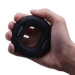Black 70/80LB 2-Pack Silicone Hand Grip Strengthener Rings – Dual-Resistance Finger Exerciser and Forearm Trainer for Muscle Recovery and Carpal Tunnel Prevention