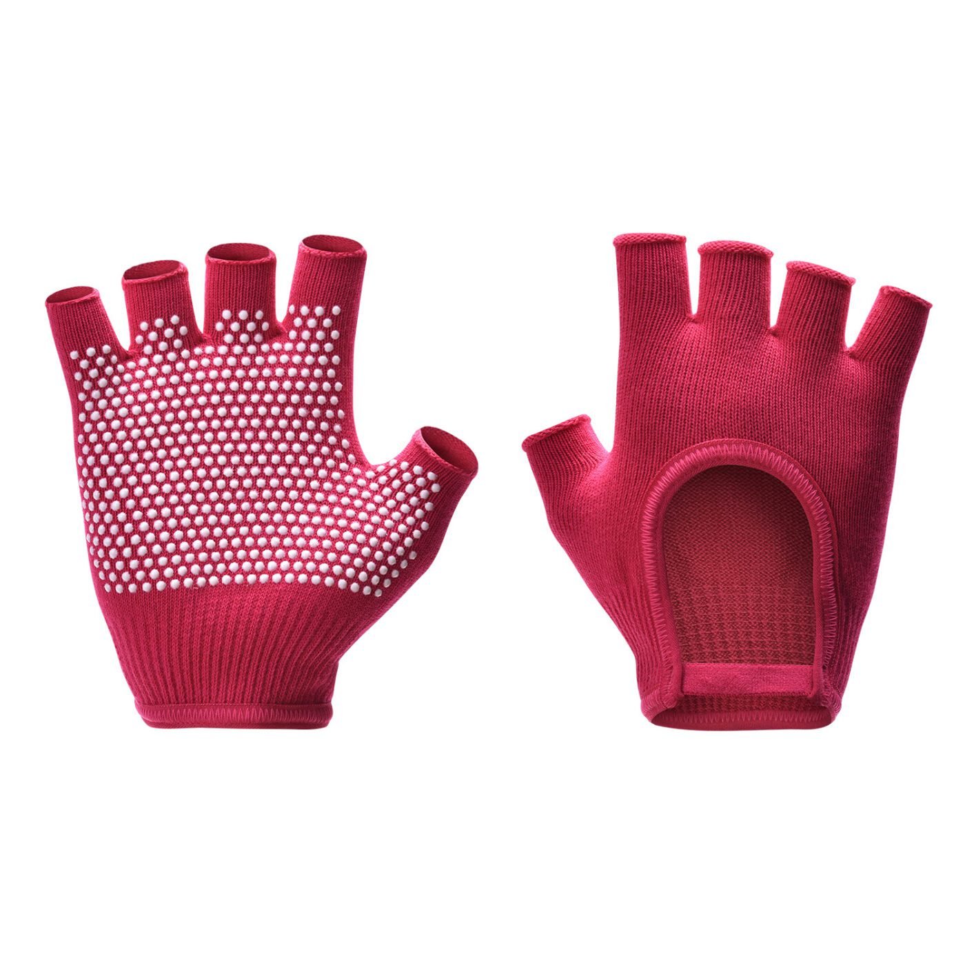 Rose Red 2-Pack Women's Non-Slip Yoga Gloves - Open Back Half Finger Cotton Stretchy Grip Gloves for Aerial Yoga, Pilates, and Fitness 1 Rose Red 2-Pack Women’s Non-Slip Yoga Gloves – Open Back Half Finger Cotton Stretchy Grip Gloves for Aerial Yoga, Pilates, and Fitness