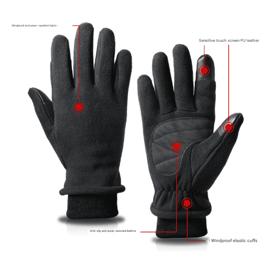L Pink Warm Windproof Touchscreen Gloves - Anti-Slip Grip for Winter Cycling & Outdoor Sports 2 L Pink Warm Windproof Touchscreen Gloves – Anti-Slip Grip for Winter Cycling & Outdoor Sports - image 2