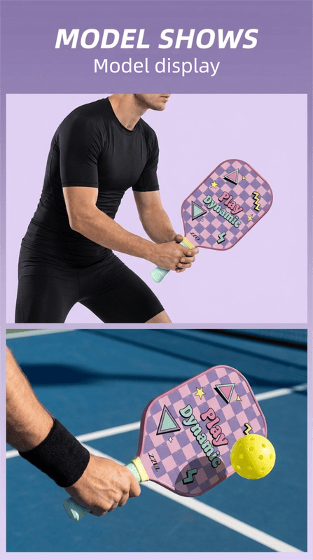 Pink and Purple Pickleball Paddle Set - Fiberglass Face with PP Honeycomb Core, 2 Paddles 4 Balls & Carry Bag - Lightweight Vibration Dampening Grip for Beginners & Family Play 5 Pink and Purple Pickleball Paddle Set – Fiberglass Face with PP Honeycomb Core, 2 Paddles 4 Balls & Carry Bag – Lightweight Vibration Dampening Grip for Beginners & Family Play - image 5