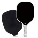 Black Fiberglass Pickleball Paddle Set with Black Neoprene Protective Cover – Lightweight Outdoor Sports Racket for Beginners & Pros
