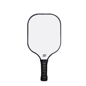 White Fiberglass Pickleball Paddle – Lightweight 215g with Anti-Slip TPU Grip for Outdoor Sports
