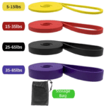4-piece TPE Resistance Band Set – Heavy Duty Fitness Loop Bands for Strength Training, Yoga & Stretching with Carry Bag
