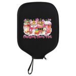 Black Neoprene Pickleball Paddle Cover Protective Case with Fun Graphic Design Durable Beach Tennis Racket Sleeve Bag for Table Tennis Paddles Shockproof Sports Equipment Storage(Style:2)