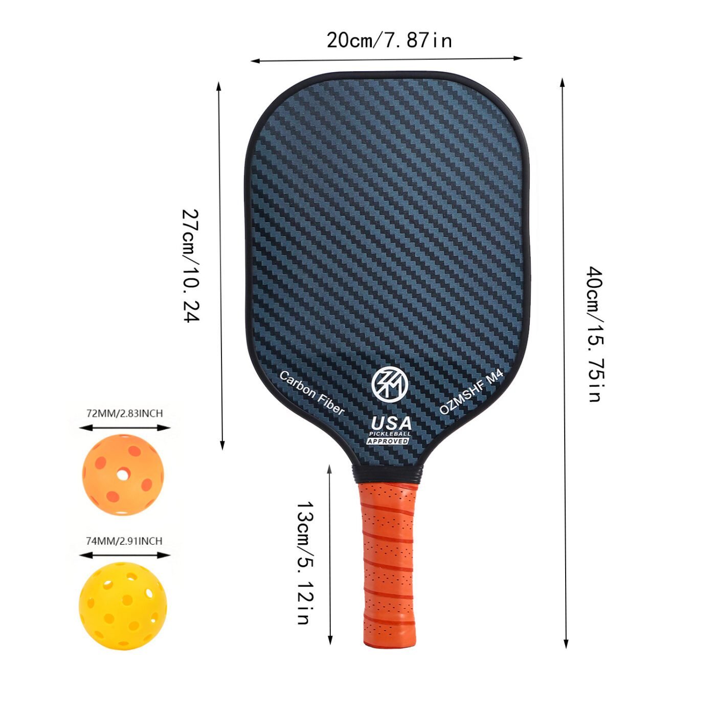Professional Carbon Fiber Pickleball Paddle Set with Advanced Polymer Core - Includes Outdoor Balls & Portable Mesh Carry Bag(LT-603) 4 Professional Carbon Fiber Pickleball Paddle Set with Advanced Polymer Core – Includes Outdoor Balls & Portable Mesh Carry Bag(LT-603) - image 4