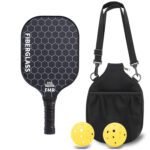 Professional Carbon Fiber Pickleball Paddle Set with Advanced Polymer Core – Includes Outdoor Balls & Portable Mesh Carry Bag(LT-604)