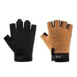 Yellow Tactical Half Finger Gloves with Hard Knuckle Protection – Non-Slip Breathable Combat Gloves for Men and Women, Heavy Duty Fingerless Design for Outdoor Training, Hiking, Cycling and Shooting