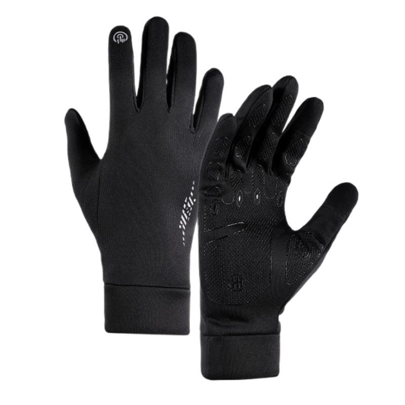 Black Windproof Thermal Sports Gloves with Touchscreen Fingertips & Anti-Slip Palm Grip for Running & Cycling (SD-01 Buckle / XL Size) 1 Black Windproof Thermal Sports Gloves with Touchscreen Fingertips & Anti-Slip Palm Grip for Running & Cycling (SD-01 Buckle / XL Size)