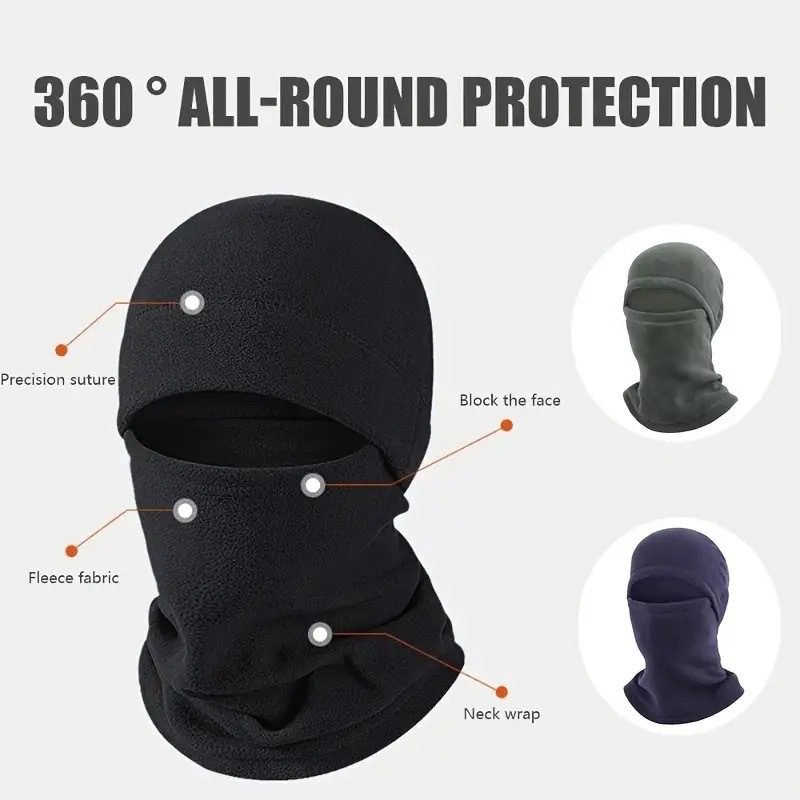 3-in-1 Black Winter Windproof and Thermal Sport Gear - Fleece Balaclava Hood, Touchscreen Gloves & Insulated Socks 3 3-in-1 Black Winter Windproof and Thermal Sport Gear – Fleece Balaclava Hood, Touchscreen Gloves & Insulated Socks - image 3