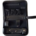Black Premium PU Leather Golf Accessory Organizer – Professional Golf Tool Kit Empty Pouch