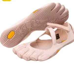 Pink Breathable High-Grip Five-Finger Yoga & Pilates Shoes (Foot Length 24 CM) – Professional Training Footwear for Natural Toe Splay & Barefoot Feel