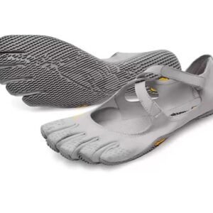 Grey Breathable High-Grip Five-Finger Yoga & Pilates Shoes (Foot Length 24.5 CM) – Professional Training Footwear for Natural Toe Splay & Barefoot Feel