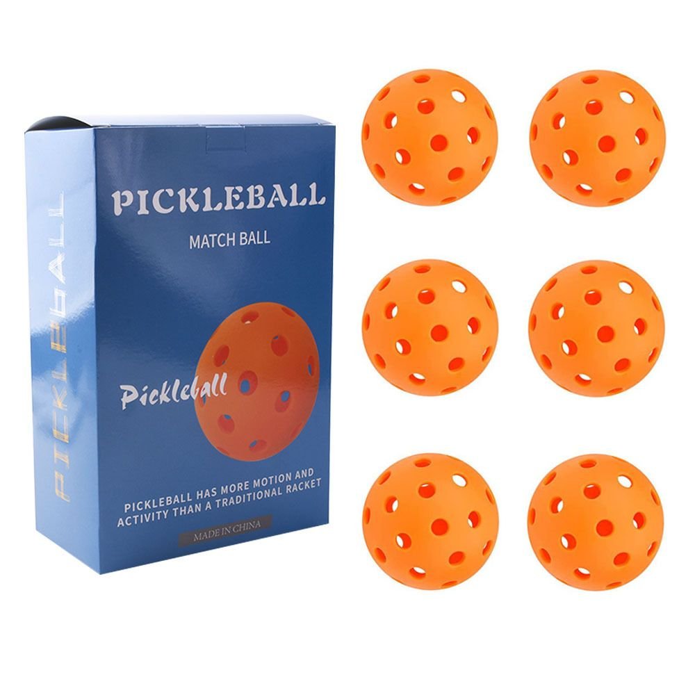 Orange Pickleball Balls Set - 6 Piece 40 Hole Outdoor Indoor Pickleball Match Balls 1 Orange Pickleball Balls Set – 6 Piece 40 Hole Outdoor Indoor Pickleball Match Balls