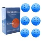 Blue Pickleball Balls Set – 6 Piece 40 Hole Outdoor Indoor Pickleball Match Balls