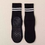 3-Pack Black Anti-Slip Yoga Socks – Grippy Non-Slip Pilates Dance Fitness Socks for Women