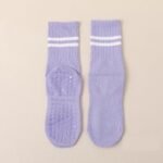 3-Pack Purple Anti-Slip Yoga Socks – Grippy Non-Slip Pilates Dance Fitness Socks for Women