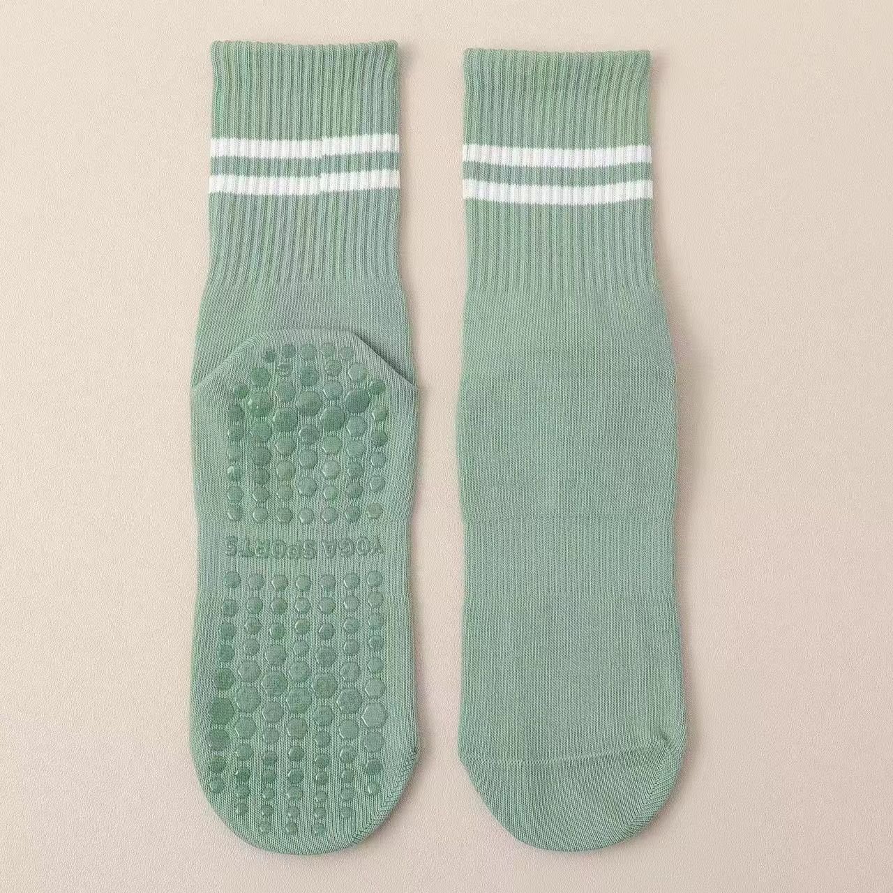 3-Pack Green Anti-Slip Yoga Socks - Grippy Non-Slip Pilates Dance Fitness Socks for Women 1 3-Pack Green Anti-Slip Yoga Socks – Grippy Non-Slip Pilates Dance Fitness Socks for Women