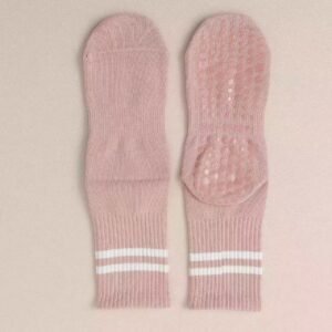 3-Pack Pink Anti-Slip Yoga Socks – Grippy Non-Slip Pilates Dance Fitness Socks for Women