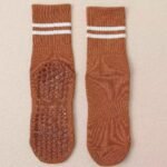 3-Pack Coffee color Anti-Slip Yoga Socks – Grippy Non-Slip Pilates Dance Fitness Socks for Women