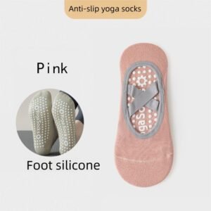 3-Pack Pink Anti-Slip Yoga Socks – Grippy Pilates Dance Fitness Socks with Silicone Grip for Women