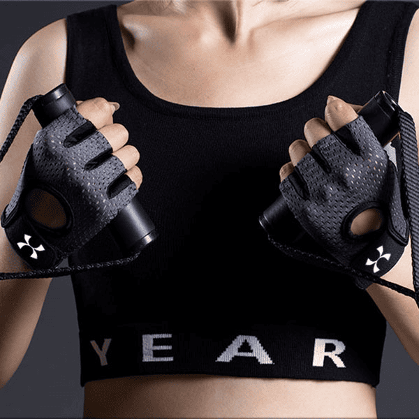 Grey Half Finger Fitness Gloves - Anti-Slip Breathable Gym Training Gloves for Weightlifting Cycling(Size:L) 4 Grey Half Finger Fitness Gloves – Anti-Slip Breathable Gym Training Gloves for Weightlifting Cycling(Size:L) - image 4