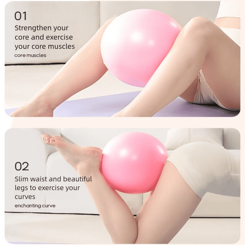 Pink Anti-Burst Yoga Exercise Ball with Manual Hand Pump - 25cm Thickened Stability Ball for Pilates Core Training Fitness 4 Pink Anti-Burst Yoga Exercise Ball with Manual Hand Pump – 25cm Thickened Stability Ball for Pilates Core Training Fitness - image 4