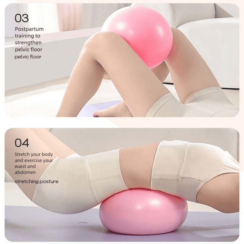 Pink Anti-Burst Yoga Exercise Ball with Manual Hand Pump - 25cm Thickened Stability Ball for Pilates Core Training Fitness 5 Pink Anti-Burst Yoga Exercise Ball with Manual Hand Pump – 25cm Thickened Stability Ball for Pilates Core Training Fitness - image 5