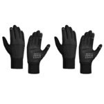 2 Pairs Black M size Winter Cycling Gloves Set – Windproof Thermal Touchscreen Sports Gloves with Water Resistant Design for Cycling, Running, Skiing and Outdoor Activities
