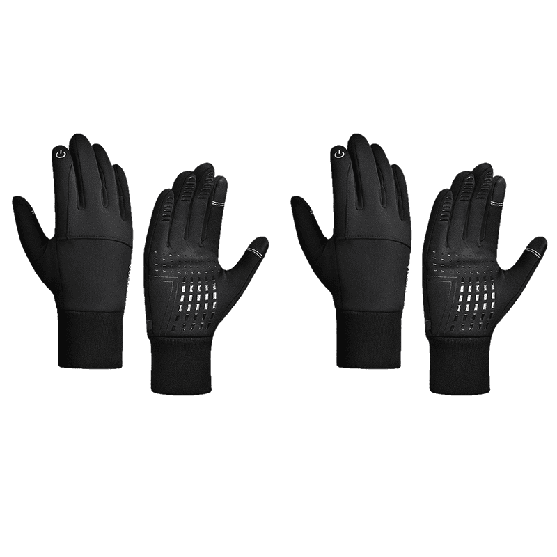 2 Pairs Black M size Winter Cycling Gloves Set - Windproof Thermal Touchscreen Sports Gloves with Water Resistant Design for Cycling, Running, Skiing and Outdoor Activities 1 2 Pairs Black M size Winter Cycling Gloves Set – Windproof Thermal Touchscreen Sports Gloves with Water Resistant Design for Cycling, Running, Skiing and Outdoor Activities