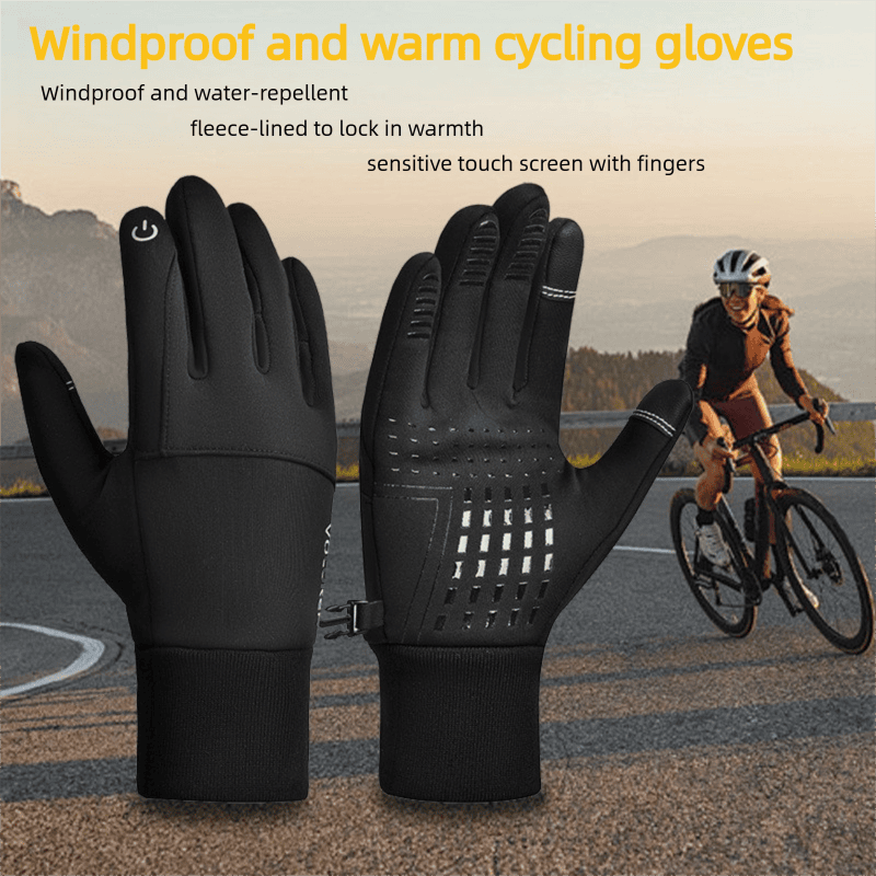 2 Pairs Black M size Winter Cycling Gloves Set - Windproof Thermal Touchscreen Sports Gloves with Water Resistant Design for Cycling, Running, Skiing and Outdoor Activities 3 2 Pairs Black M size Winter Cycling Gloves Set – Windproof Thermal Touchscreen Sports Gloves with Water Resistant Design for Cycling, Running, Skiing and Outdoor Activities - image 3