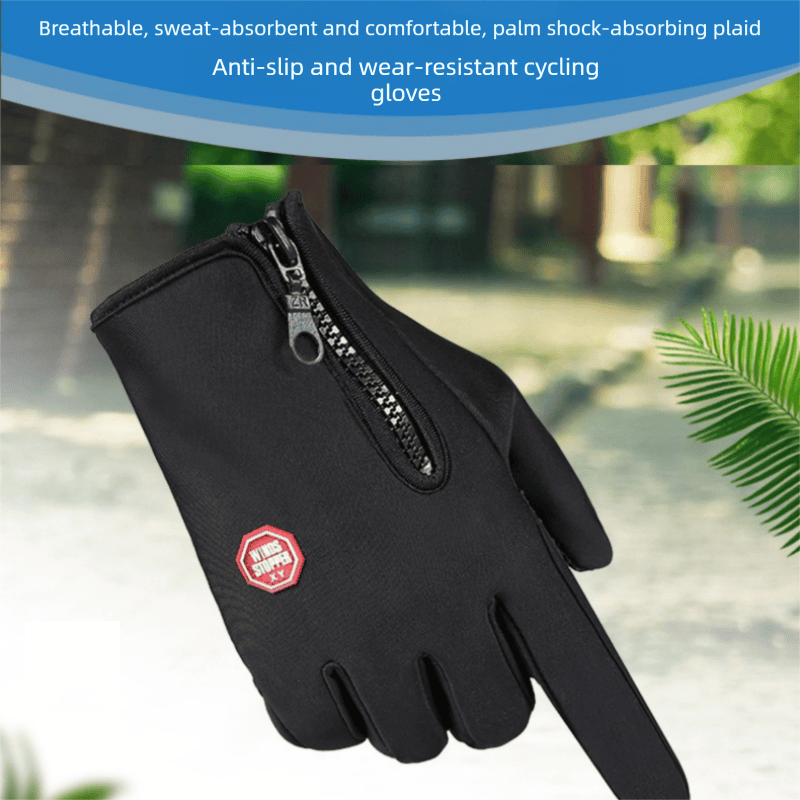 Grey M size Winter Outdoor Cycling Gloves - Touch Screen Compatible Windproof Waterproof Non-Slip Palm Thermal Fleece Gloves for Cycling, Skiing, Hiking and Sports 2 Grey M size Winter Outdoor Cycling Gloves – Touch Screen Compatible Windproof Waterproof Non-Slip Palm Thermal Fleece Gloves for Cycling, Skiing, Hiking and Sports - image 2