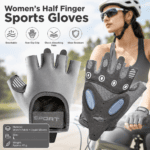 Grey L size Women’s Half-Finger Fitness Gloves – Liquid Silicone Shock Absorption, Ice Silk Breathable Fabric, Non-Slip Grip for Gym Yoga Cycling Weight Training
