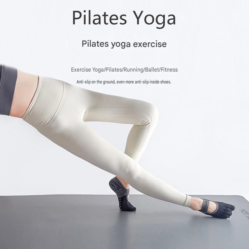 Black Non-Slip Five Toe Yoga Socks - Cotton Blend with PVC Grip Dots, Breathable & Secure Fit for Pilates, Dance, and Indoor Fitness Training 4 Black Non-Slip Five Toe Yoga Socks – Cotton Blend with PVC Grip Dots, Breathable & Secure Fit for Pilates, Dance, and Indoor Fitness Training - image 4