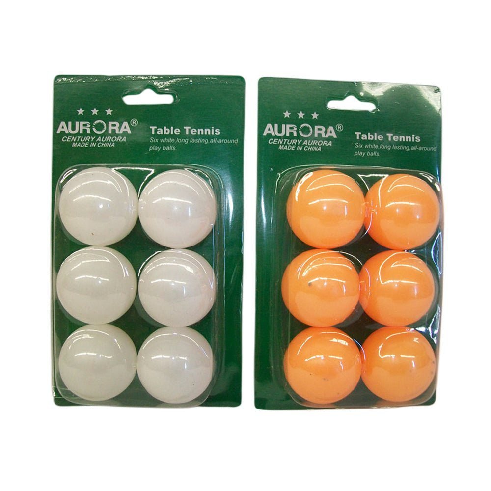 6x Table tennis balls 6 balls on card (36balls) - White 1 6x Table tennis balls 6 balls on card (36balls) – White