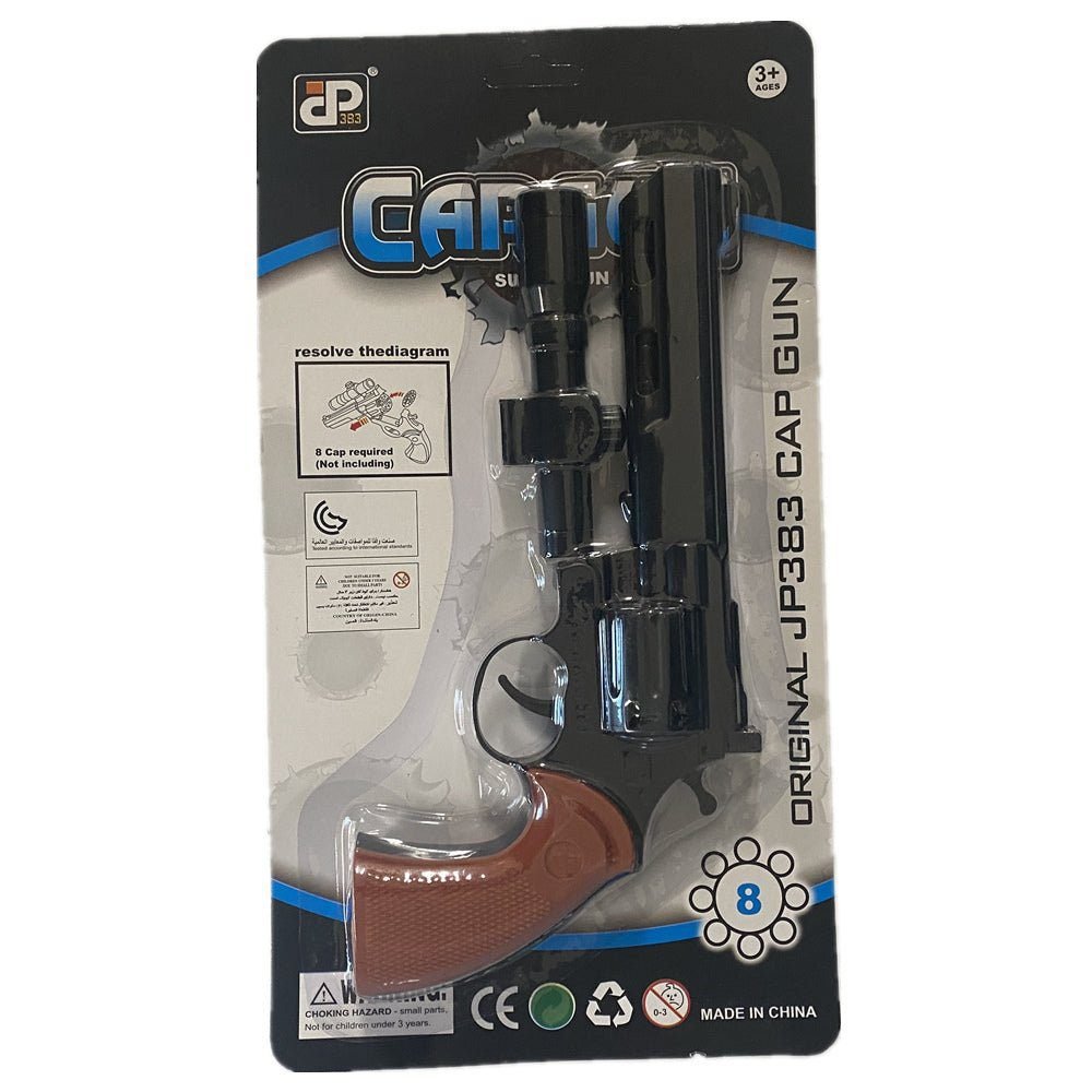 8 shots toy cap gun with 144 free caps Large JP383 Black 3 8 shots toy cap gun with 144 free caps Large JP383 Black - image 3